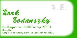 mark bodanszky business card